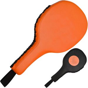 Black Orange Leather boxing punch paddles