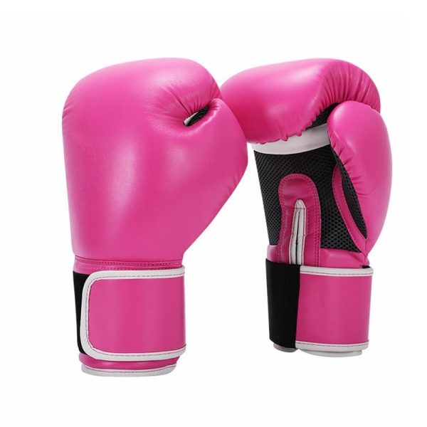 PVC leather Silicone Pink Kickboxing Gloves