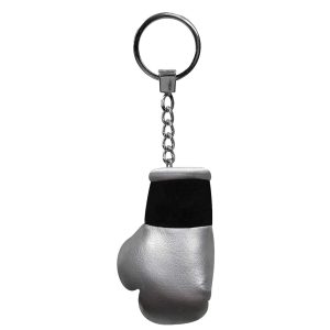 Silver Black boxing keychain