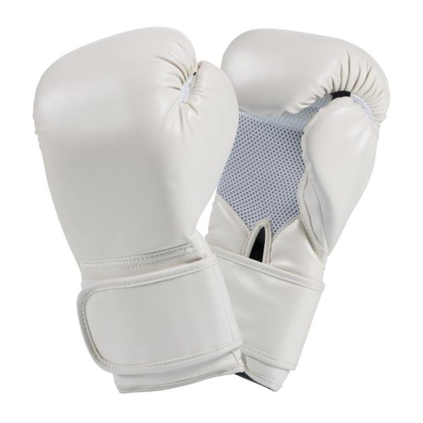 PU White Kickboxing Gloves